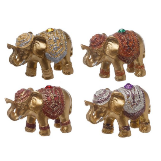 Incensario quemador Elefante especial para inciensos varillas NATURALES. Fibra de resina y metal. Elegante quemador y muy práctico. Artesanía de India.
